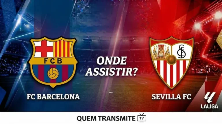 Barcelona x Sevilla: onde assistir ao vivo - La Liga 25/26. (Arte: Inteligência Artificial / Quem Transmite)
