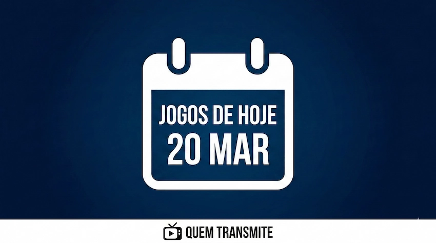 Confira onde assistir ao vivo os jogos desta sexta-feira - 20 de março de 2026.
