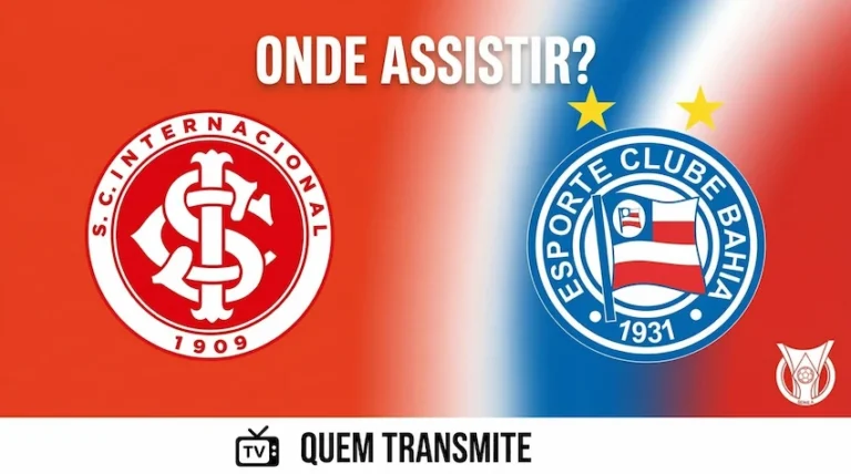 Internacional x Bahia: onde assistir ao vivo - Brasileirão 2026
