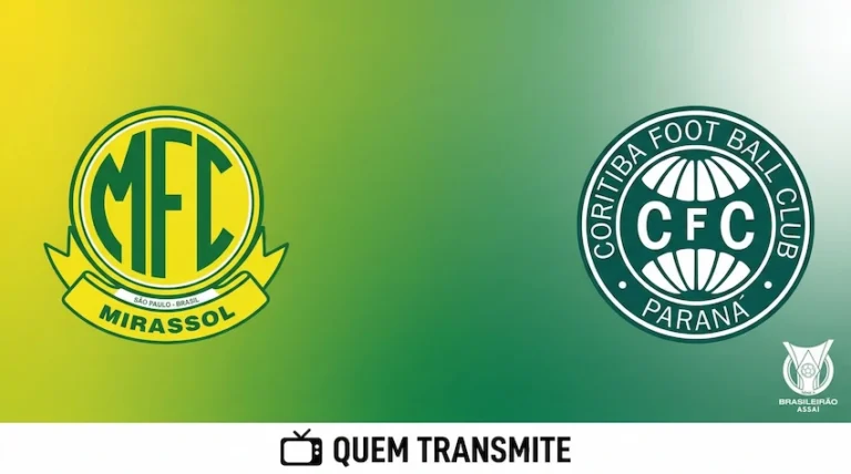 Mirassol x Coritiba: onde assistir ao vivo - Brasileirão 2026