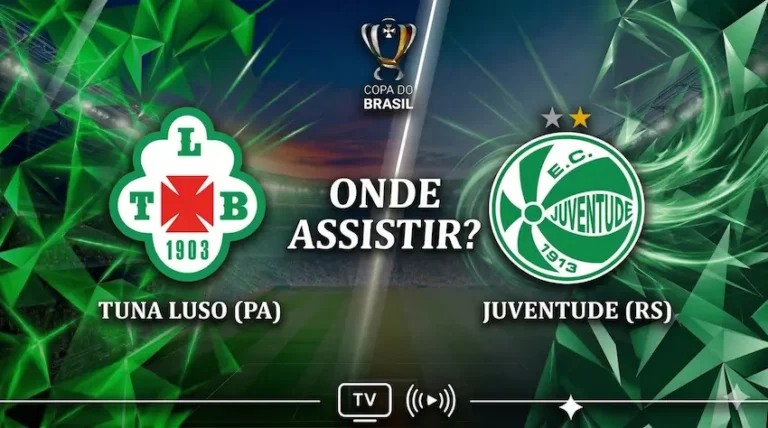Tuna Luso x Juventude: onde assistir ao vivo - Copa do Brasil 2026