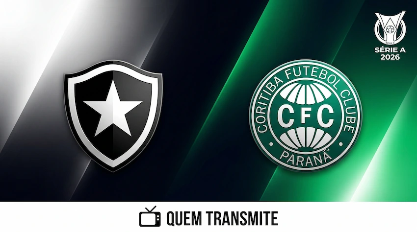Botafogo x Coritiba: onde assistir ao vivo horário e escalações - Brasileirão 2026