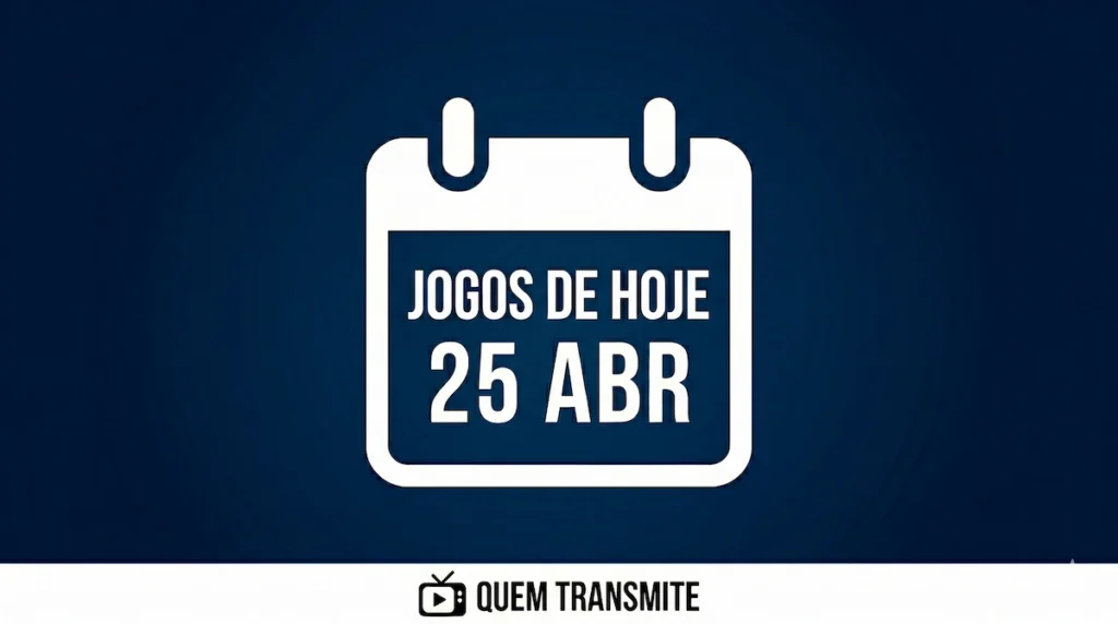 Confira onde assistir ao vivo os jogos deste sábado – 25 de abril de 2026