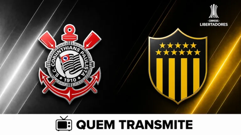 Escudos de Corinthians e Peñarol no texto Corinthians x Peñarol: veja onde assistir ao vivo e horário - Libertadores 2026