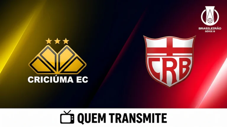 Escudos de Criciúma e CRB no texto Criciúma x CRB: onde assistir ao vivo horário e escalações - Série B 2026