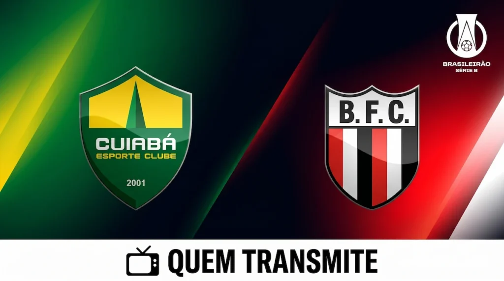 Escudos de Cuiabá e Botafogo no texto Cuiabá x Botafogo: onde assistir ao vivo horário e escalações - Série B 2026