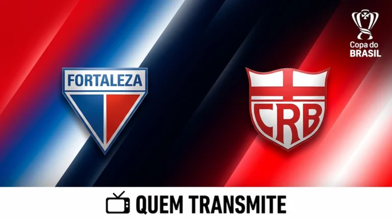 Escudos de Fortaleza e CRB no texto Fortaleza x CRB: onde assistir ao vivo horário e escalações - Copa do Brasil 2026