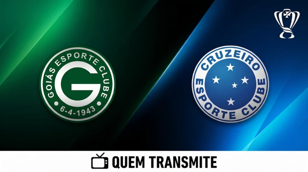 Escudos de Goiás e Cruzeiro no texto Goiás x Cruzeiro: onde assistir ao vivo horário e escalações - Copa do Brasil 2026