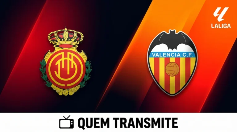 Escudos de Mallorca e Valencia no texto Mallorca x Valencia: assista ao vivo e com imagens - La Liga 25/26
