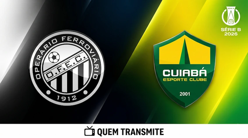 Operário x Cuiabá: onde assistir ao vivo, horário e escalações – Série B 2026