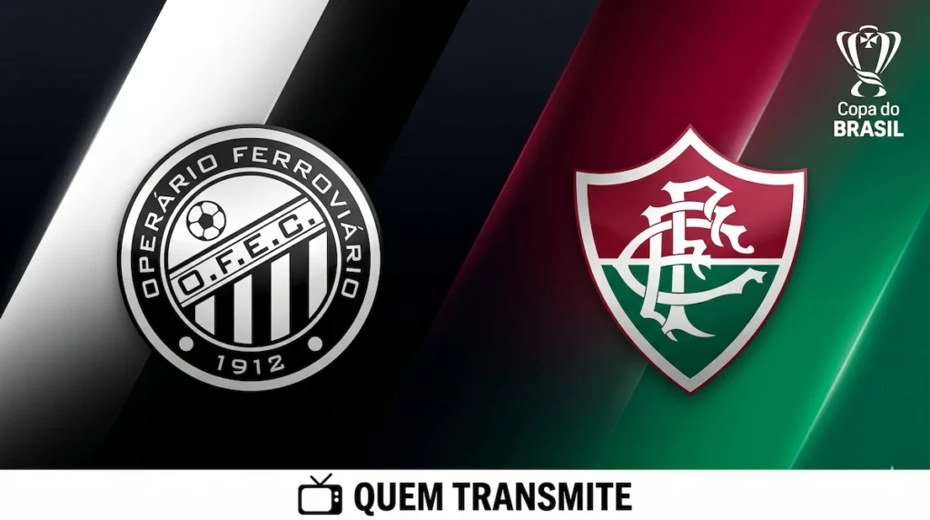 Escudos de Operário e Fluminense para o texto Operário x Fluminense: onde assistir ao vivo horário e escalações - Copa do Brasil 2026.