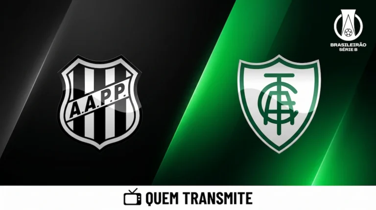Escudos de Ponte Preta e América Mineiro no texto Ponte Preta x América Mineiro: onde assistir ao vivo horário e escalações - Série B 2026