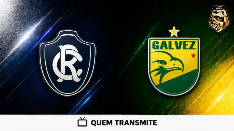Escudos de Remo e Galvez no texto Remo x Galvez: Assista ao vivo e com imagens - Copa Norte 2026