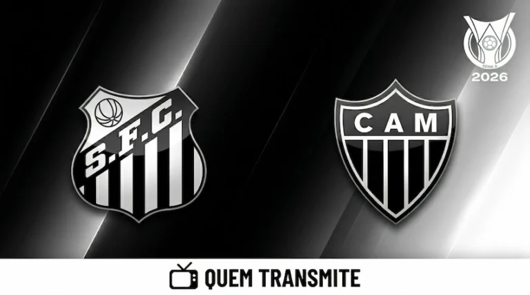 Santos x Atlético Mineiro: onde assistir ao vivo horário e escalações - Brasileirão 2026