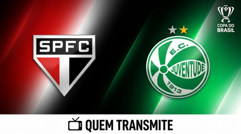 Escudos de São Paulo e Juventude no texto São Paulo x Juventude: onde assistir ao vivo horário e escalações - Copa do Brasil 2026