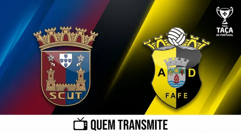 Escudos de União Torreense e Fafe no texto União Torreense x Fafe: assista ao vivo e com imagens - Taça de Portugal 25/26