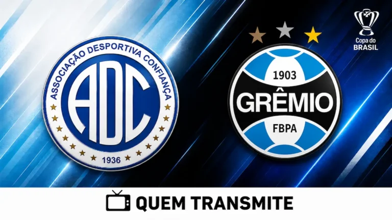 Escudos de Confiança e Grêmio no texto Confiança x Grêmio: veja onde assistir ao vivo e horário - Copa do Brasil 2026