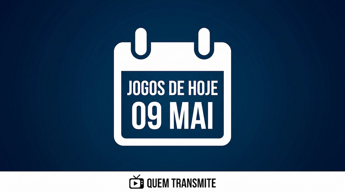 Confira onde assistir ao vivo os jogos deste sábado – 9 de maio de 2026