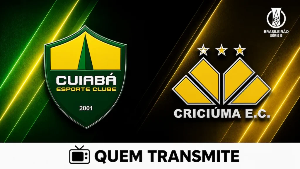 Escudos de Cuiabá e Criciúma no texto Cuiabá x Criciúma: veja onde assistir ao vivo e horário - Série B 2026