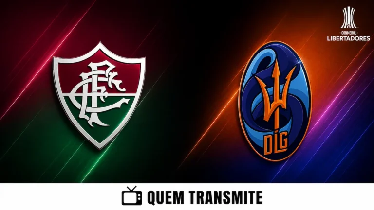 Fluminense x Deportivo La Guaira AO VIVO: onde passa e horário – Libertadores 2026. (Arte: Inteligência Artificial / Quem Transmite)