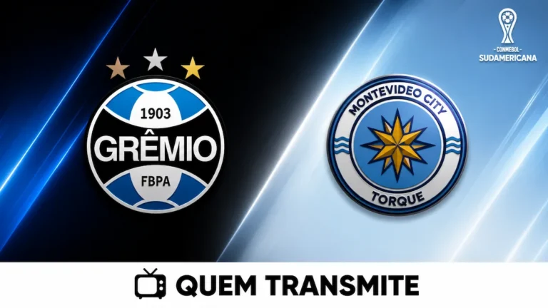 Escudos de Grêmio e Montevideo City Torque no texto Grêmio x Montevideo City AO VIVO: onde passa e horário – Sul-Americana 2026