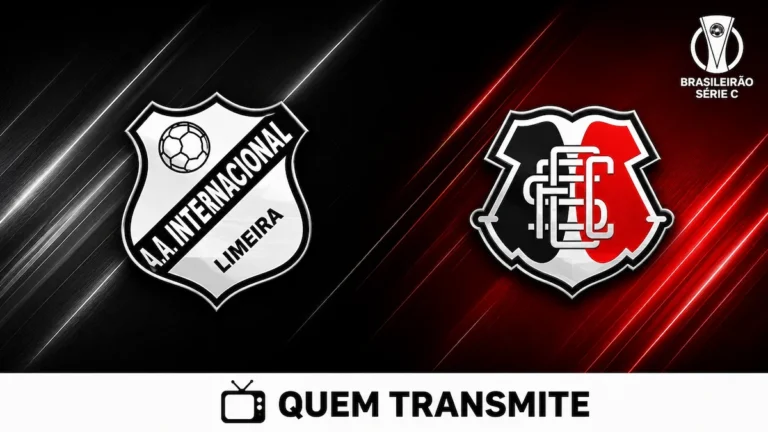 Escudos de Inter de Limeira e Santa Cruz no texto Inter de Limeira x Santa Cruz: assista ao vivo com imagens - Série C 2026