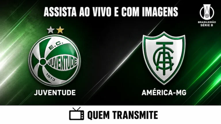 Escudos de Juventude e América-MG Juventude x América-MG AO VIVO com imagens: assista agora – Série B 2026
