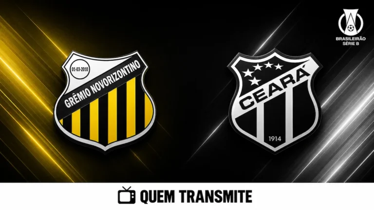 Escudos de Novorizontino e Ceará no texto Novorizontino x Ceará: veja onde assistir ao vivo e horário - Série B 2026