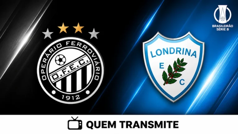 Escudos de Operário e Londrina no texto Operário x Londrina: veja onde assistir ao vivo e horário - Série B 2026