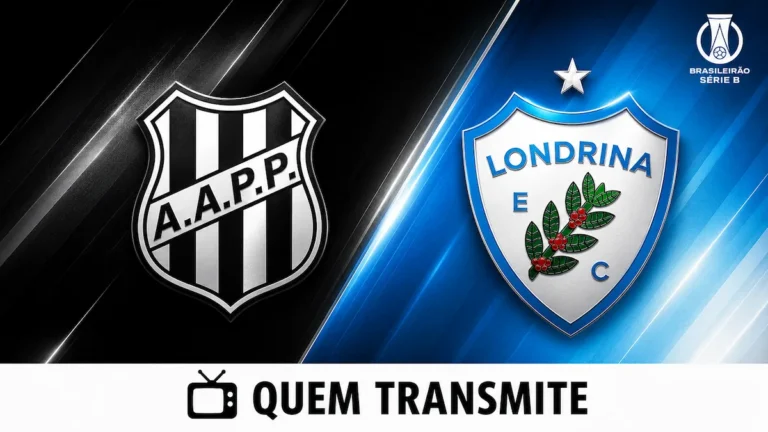 Escudos de Ponte Preta e Londrina no texto Ponte Preta x Londrina: veja onde assistir ao vivo e horário - Série B 2026
