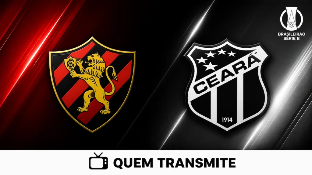 Escudos de Sport e Ceará no texto Sport x Ceará: veja onde assistir ao vivo e horário - Série B 2026