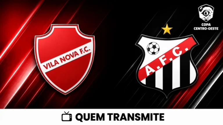 Escudos de Vila Nova e Anápolis no texto Vila Nova x Anápolis: assista ao vivo com imagens - Copa Centro-Oeste 2026