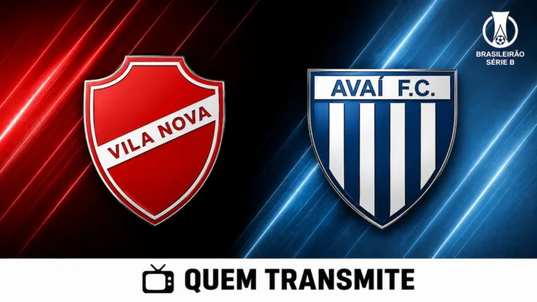 Escudos de Vila Nova e Avaí no texto Vila Nova x Avaí: veja onde assistir ao vivo e horário - Série B 2026