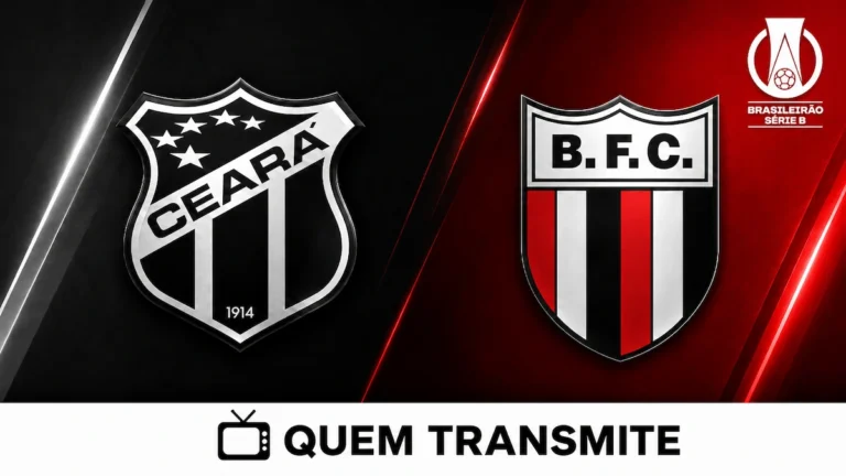 Escudos de Ceará e Botafogo-SP no texto Ceará x Botafogo-SP AO VIVO: onde passa e horário – Série B 2026