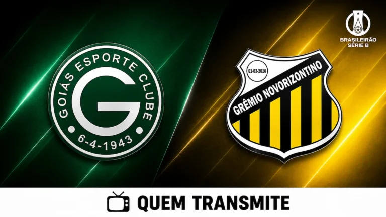 Escudos de Goiás e Novorizontino no texto Goiás x Novorizontino AO VIVO: onde passa e horário – Série B 2026