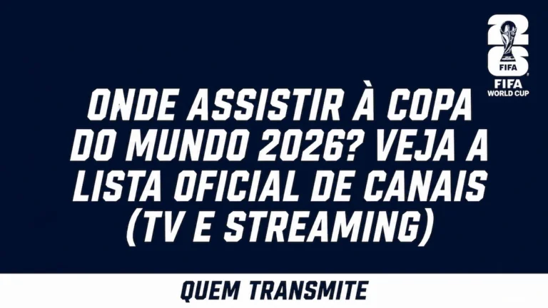 Onde assistir à Copa do Mundo 2026? Veja a lista oficial de canais (TV e streaming). (Arte: Inteligência Artificial / Quem Transmite)