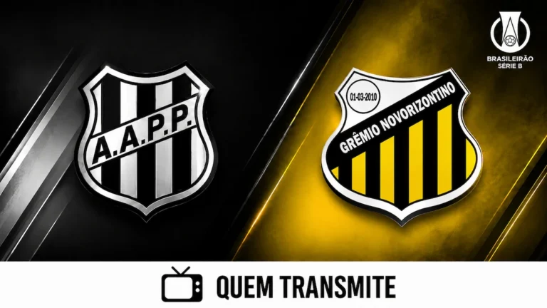 Escudos de Ponte Preta e Novorizontino no texto Ponte Preta x Novorizontino AO VIVO: onde passa e horário – Série B 2026