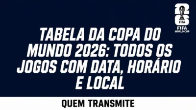 Tabela da Copa do Mundo 2026 completa com datas, horários e locais de todos os jogos - Quem Transmite
