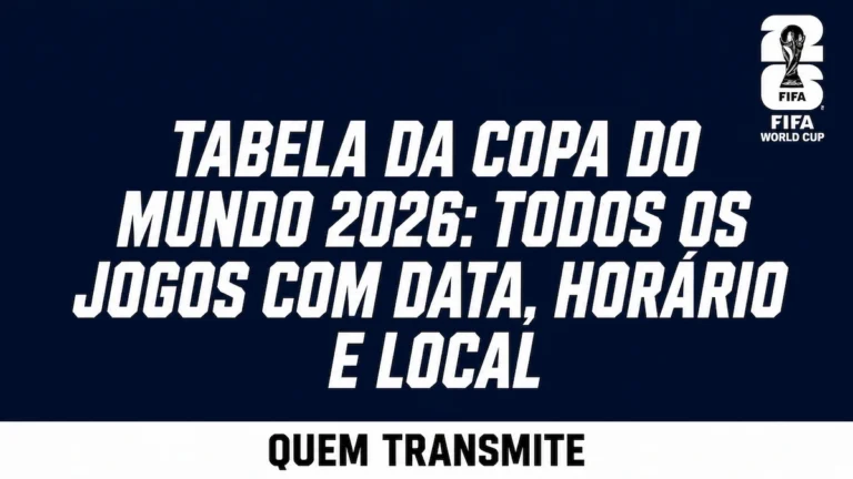 Tabela da Copa do Mundo 2026 completa com datas, horários e locais de todos os jogos - Quem Transmite