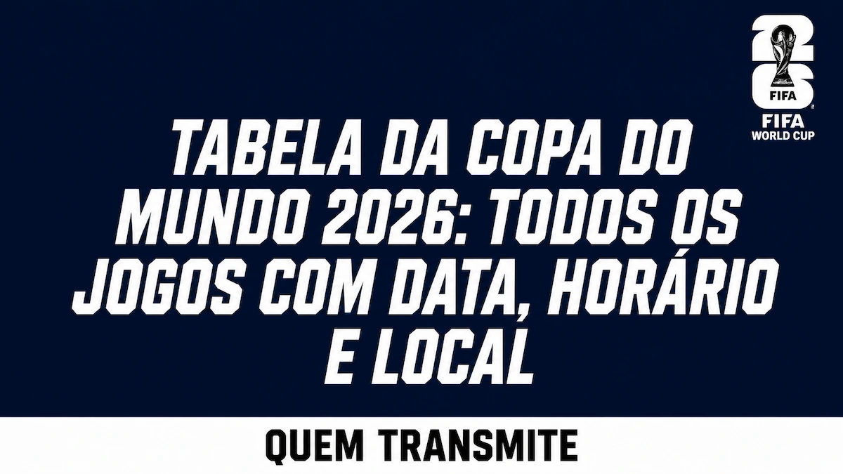 Tabela da Copa do Mundo 2026: todos os jogos com data, horário e local
