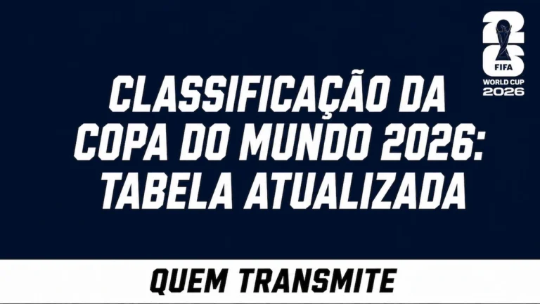 Tabela atualizada com a classificação da copa do mundo 2026 detalhando a pontuação das seleções.